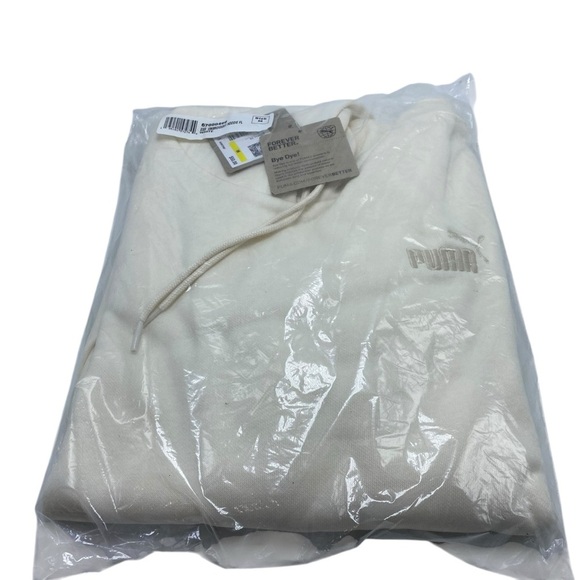 Puma ESS embroidery hoodie FL white 67000499 sweatshirt size medium - Picture 2 of 3
